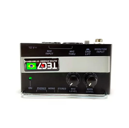 Amplificador De Fone Prox12 Tec7 Mix 2 Canais